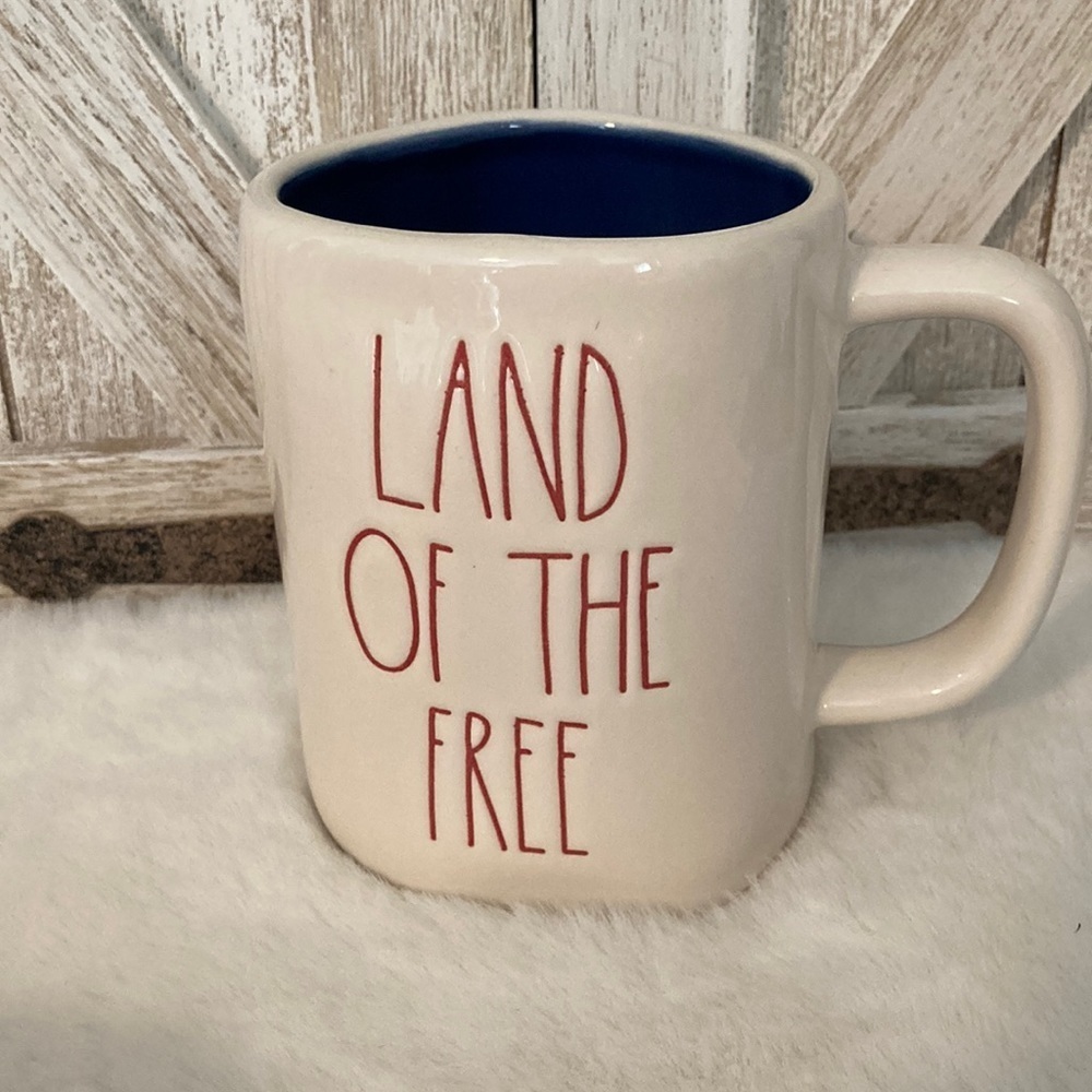 Rae Dunn Land of the Free Mug